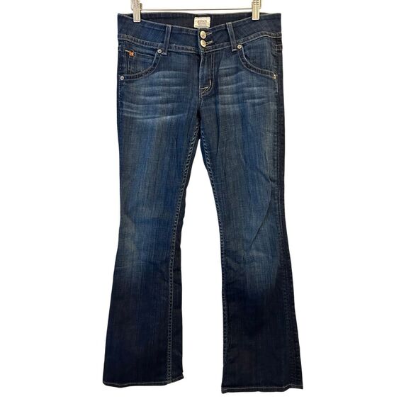 Y2K Hudson Signature Flap pockets low-rise Boot cut jeans size 28 petite length! - Picture 3 of 11